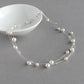 White floating pearl necklace for women