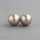 12mm champagne pearl stud earrings