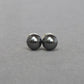 6mm black pearl stud earrings