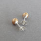 6mm gold pearl stud earrings