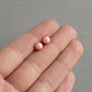 6mm pink coral stud earrings