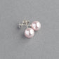 8mm baby pink pearl stud earrings
