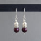 Aubergine dangle earrings