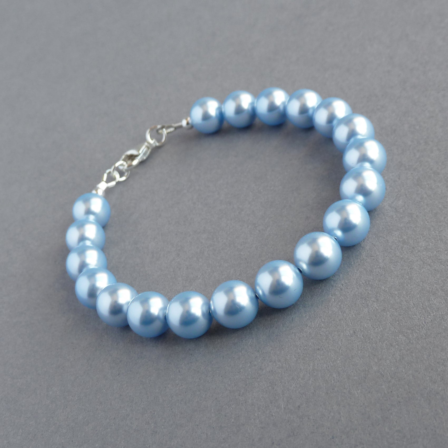 Baby blue pearl bracelet