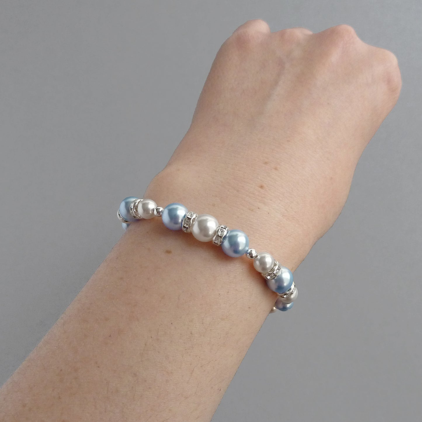 Baby blue pearl bracelets