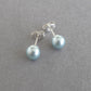 baby blue pearl studs
