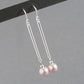 Baby pink pearl earrings