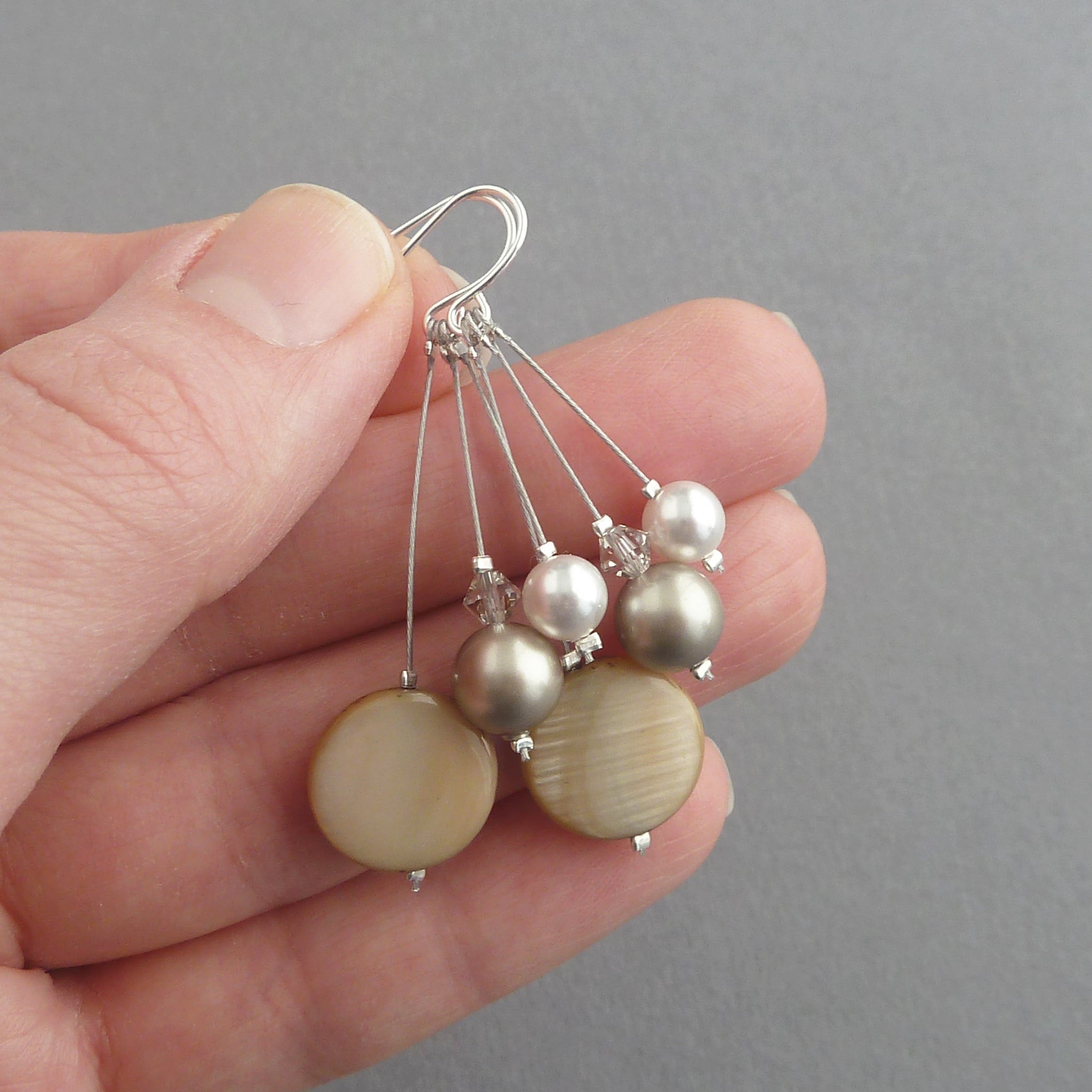 Lot - Three Pair 14 Karat Yellow Gold, Colored Stone and Cultured Pearl  Earrings