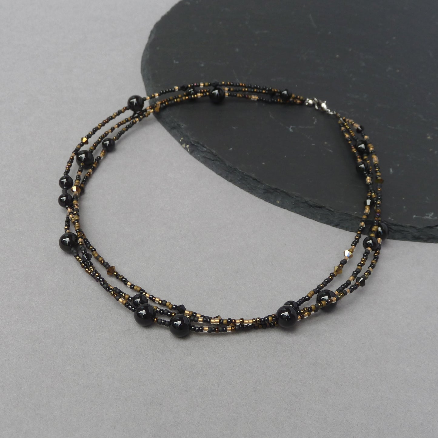 Black and gold necklace