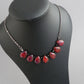 Blood red statement necklaces