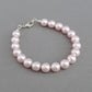 Blush pink pearl bracelet