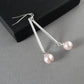 Blush pink pearl earrings