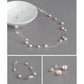 Blush pink pearl jewellery set by Anna King