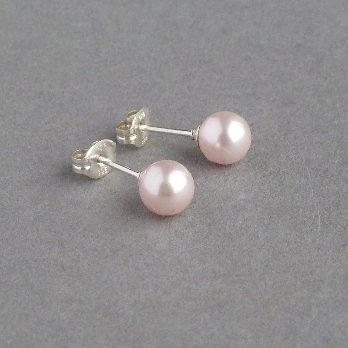 Blush pink stud earrings