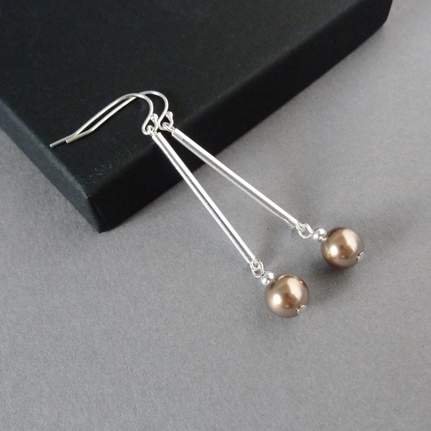 Bronze dangly earrings