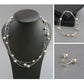 Champagne floating pearl jewellery set by Anna King Jewellery