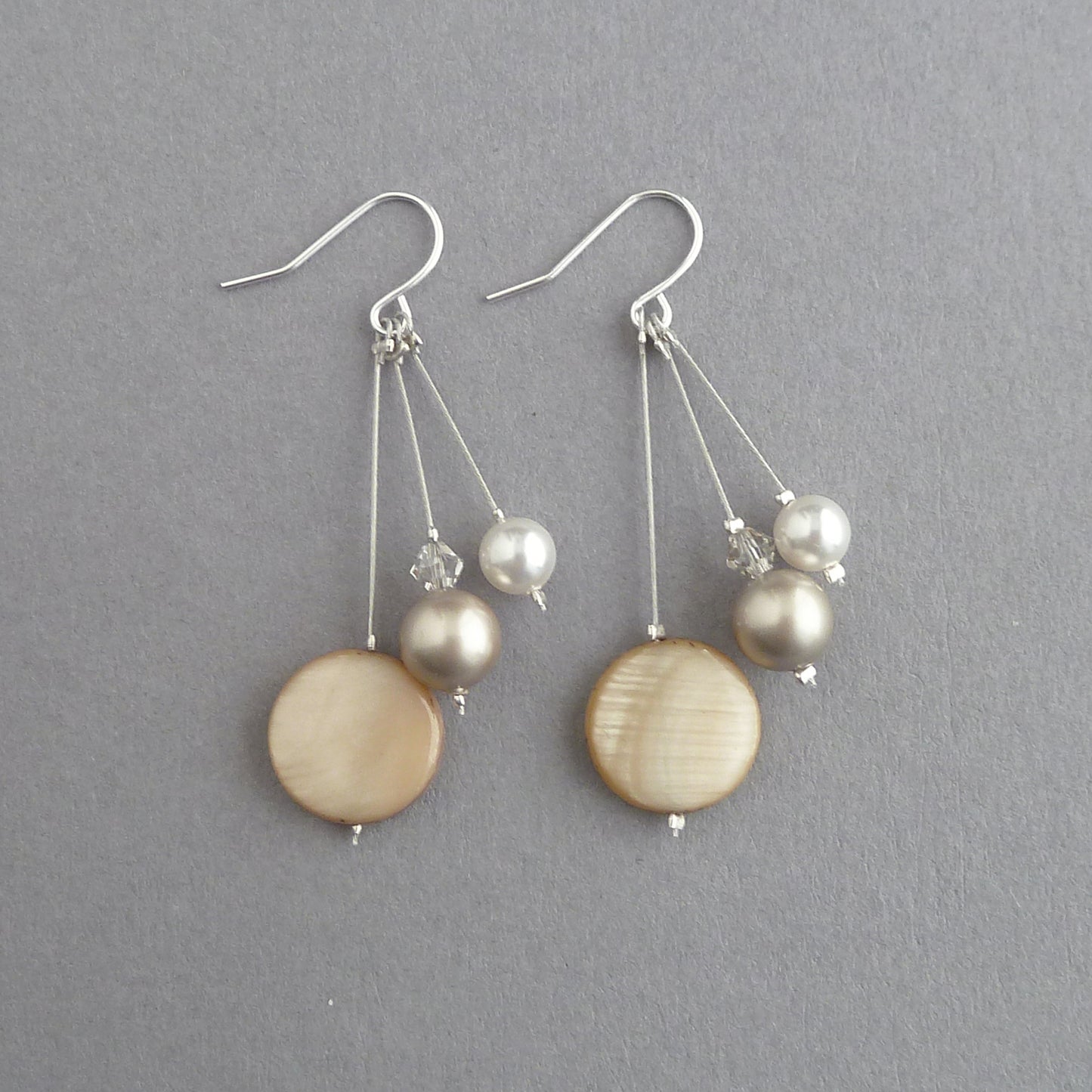 Champagne pearl earrings