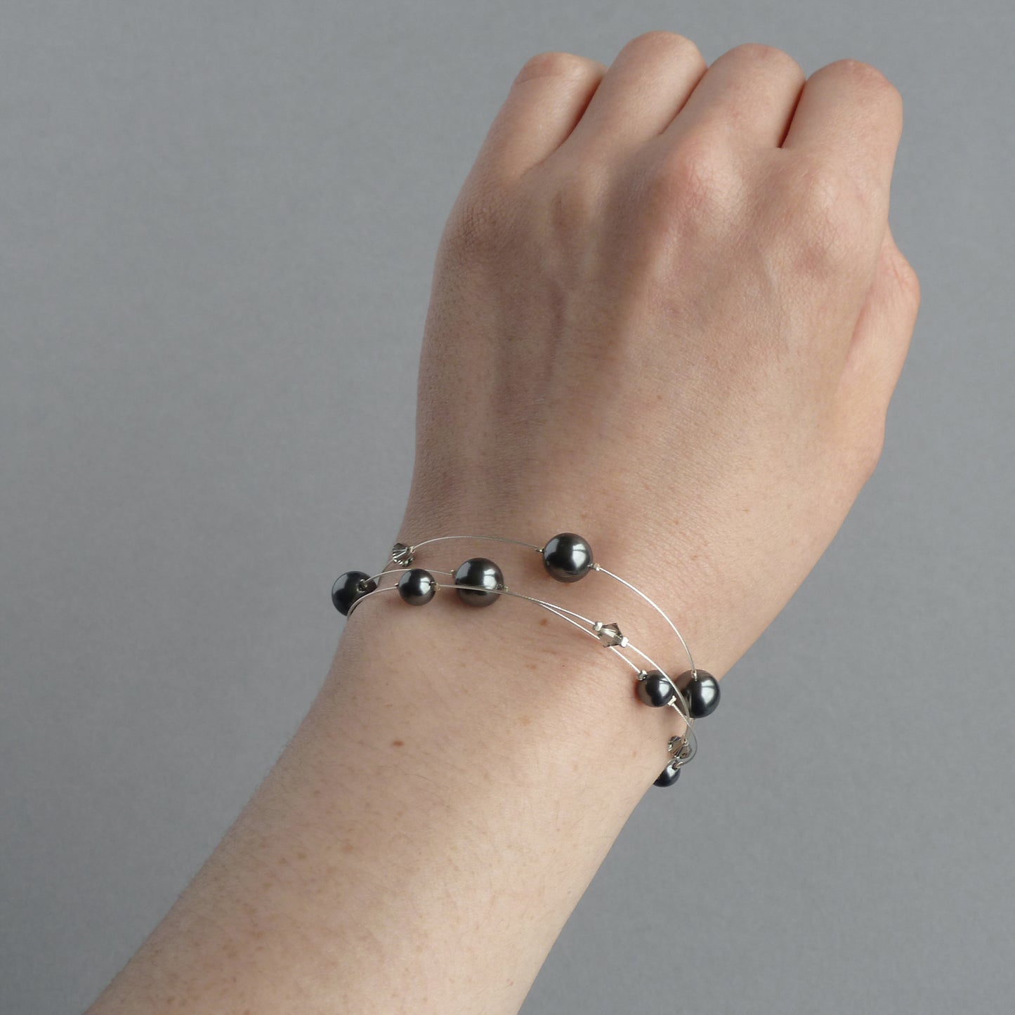 Charcoal grey bridesmaids bracelets