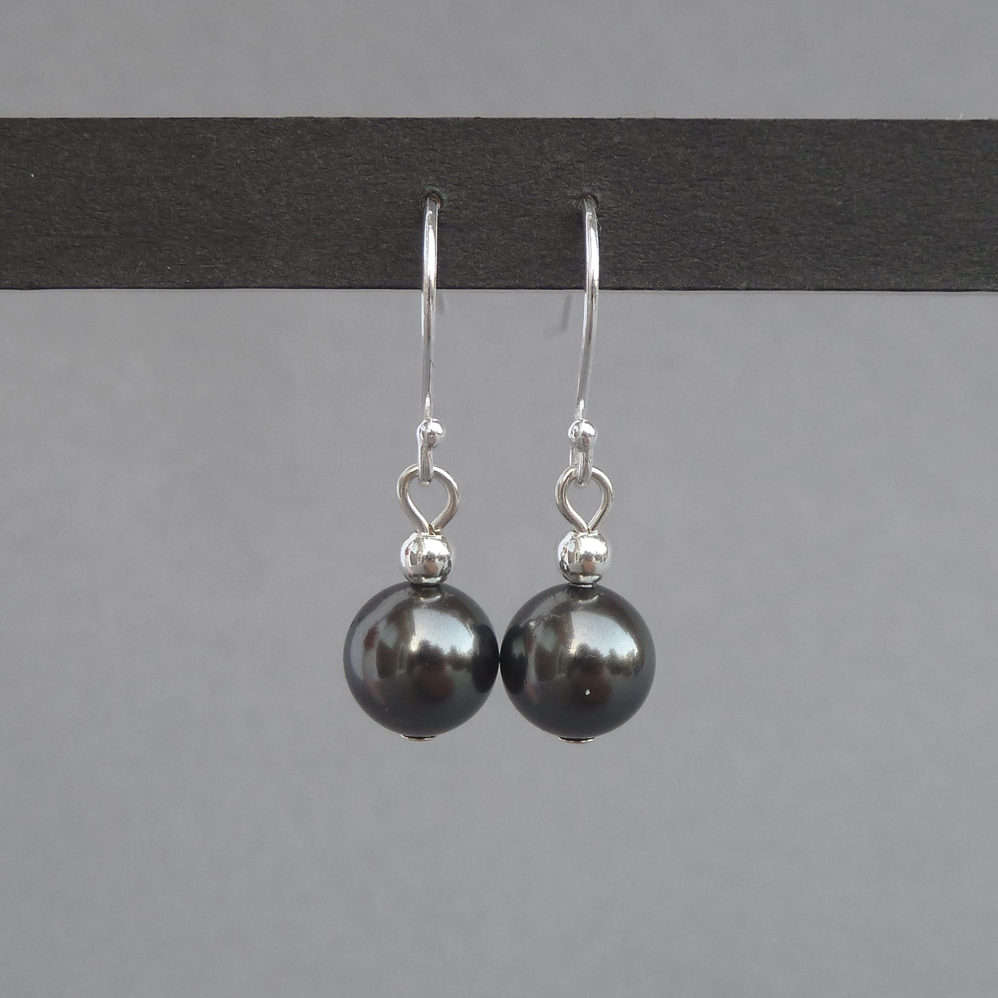 Charcoal grey bridesmaids earrings