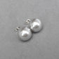 Chunky light grey pearl studs