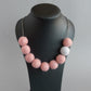 Chunky pink felt necklace