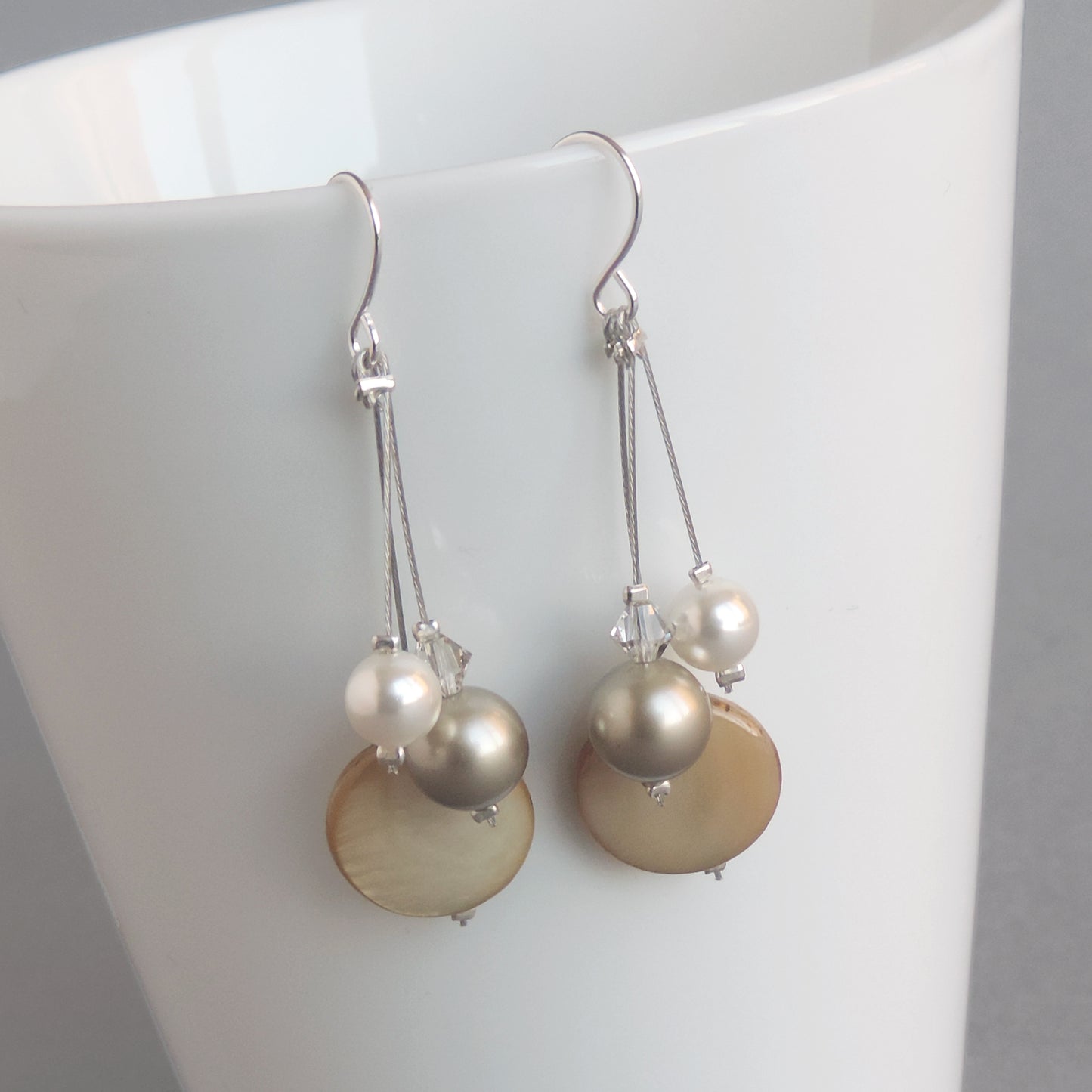 Coffee drop earrings