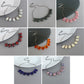 Coloured teardrop fan necklaces