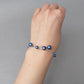 Dainty blue pearl bracelet