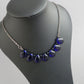 Dark blue fan necklace