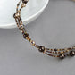 Dark brown multi-strand pearl necklace