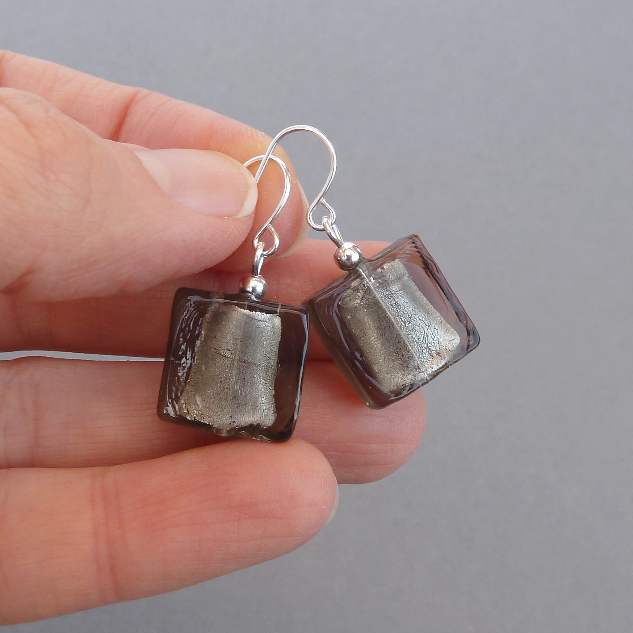 Square Drop Dangle Earrings Created Opal 925 Sterling Silver11mm  Dangle  earrings Sterling Dangle drop earrings