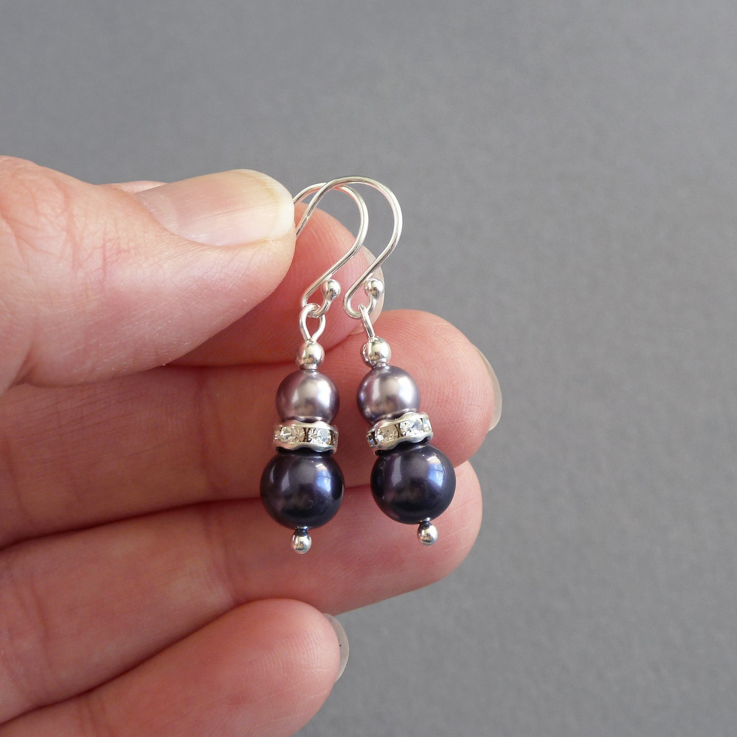 Dark purple and lilac earrings