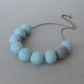 Denim blue felted necklace