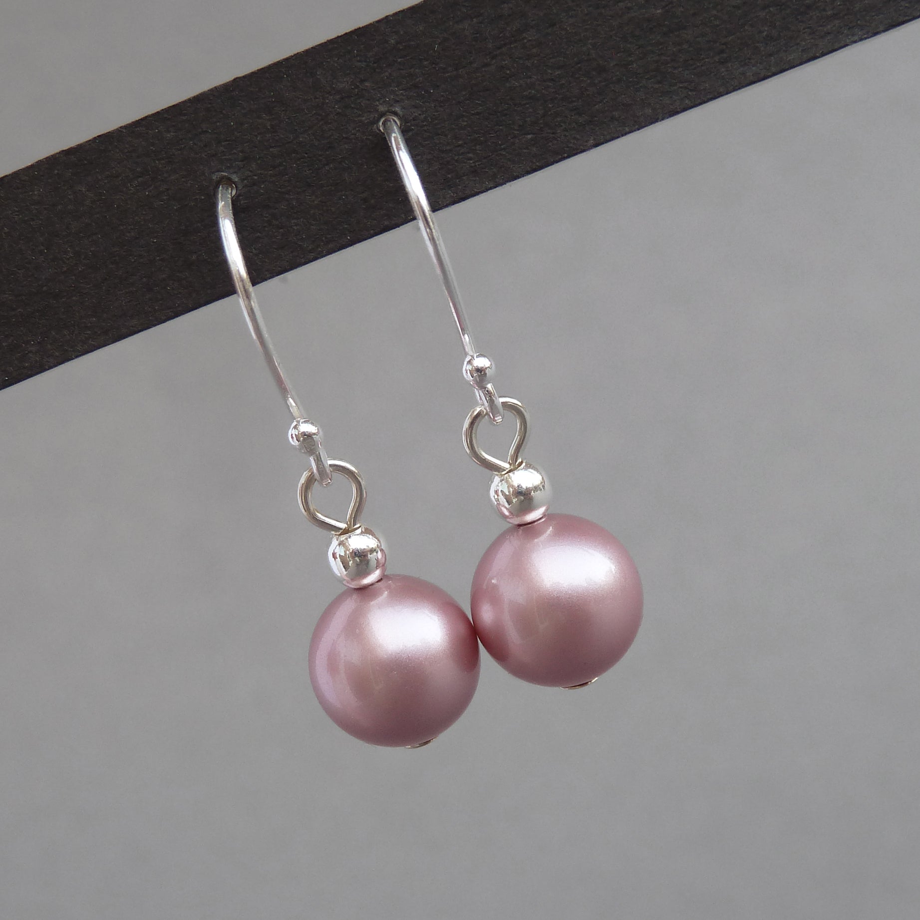 Dusky pink bridesmaids earrings
