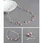 Dusky pink floating pearl jewellery set by Anna King Jewellery