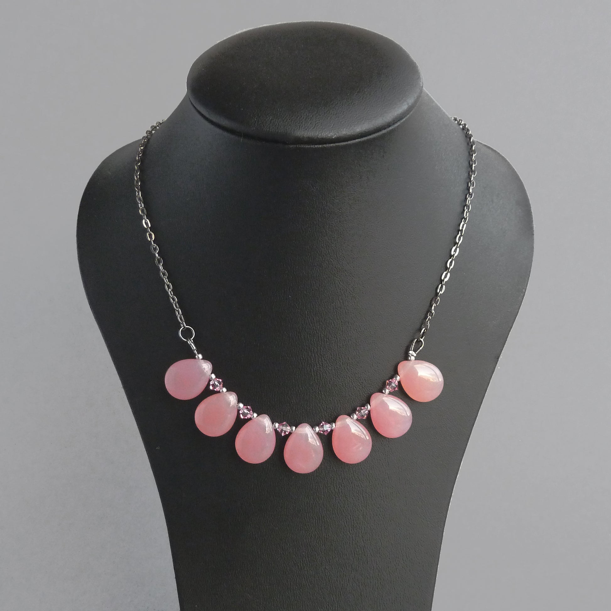 Everyday dusky pink necklace