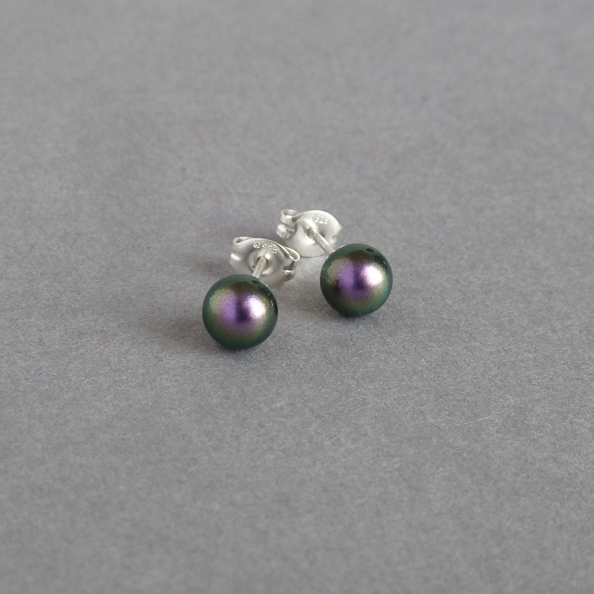 Mauve deals pearl earrings