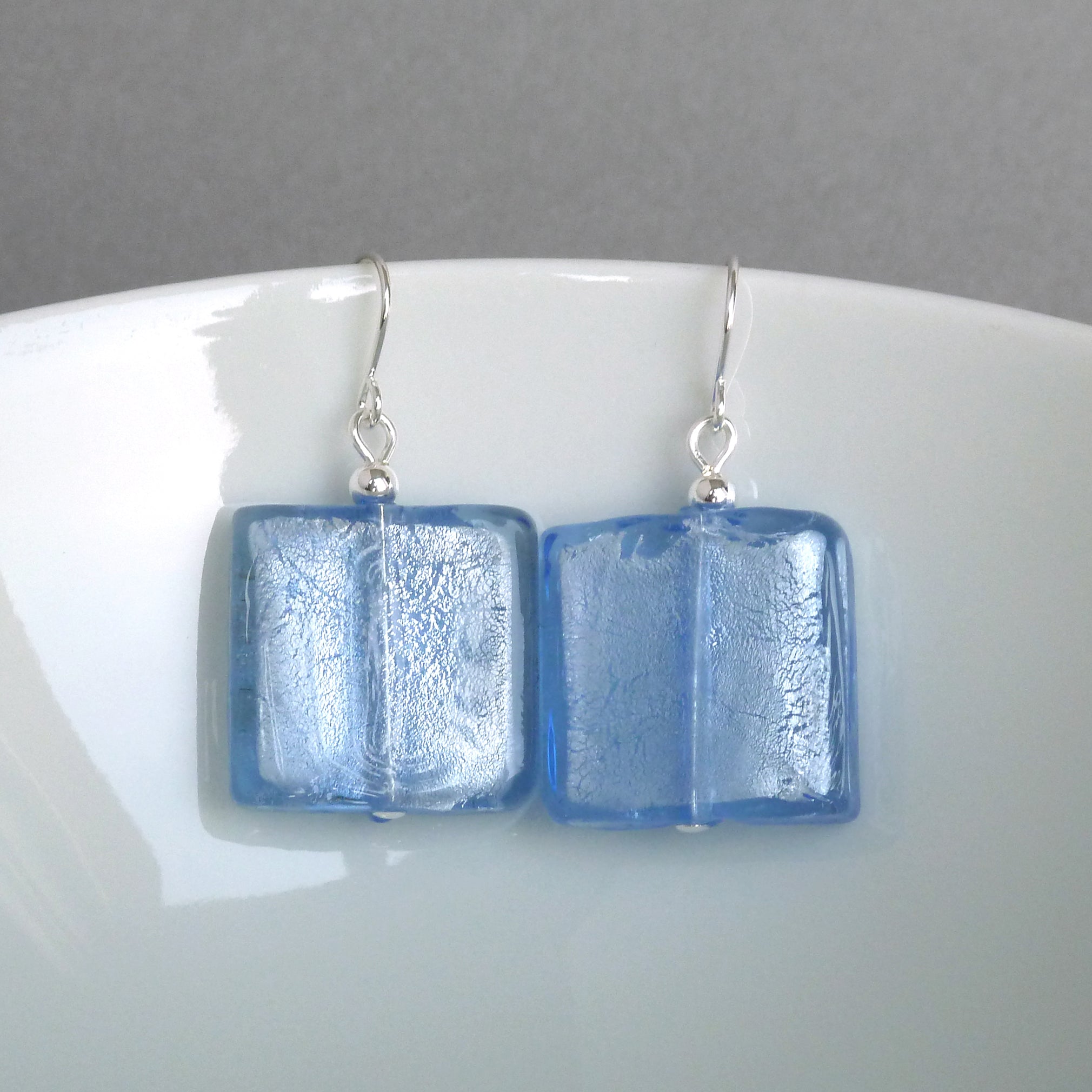 Stained hot sale glass earrings