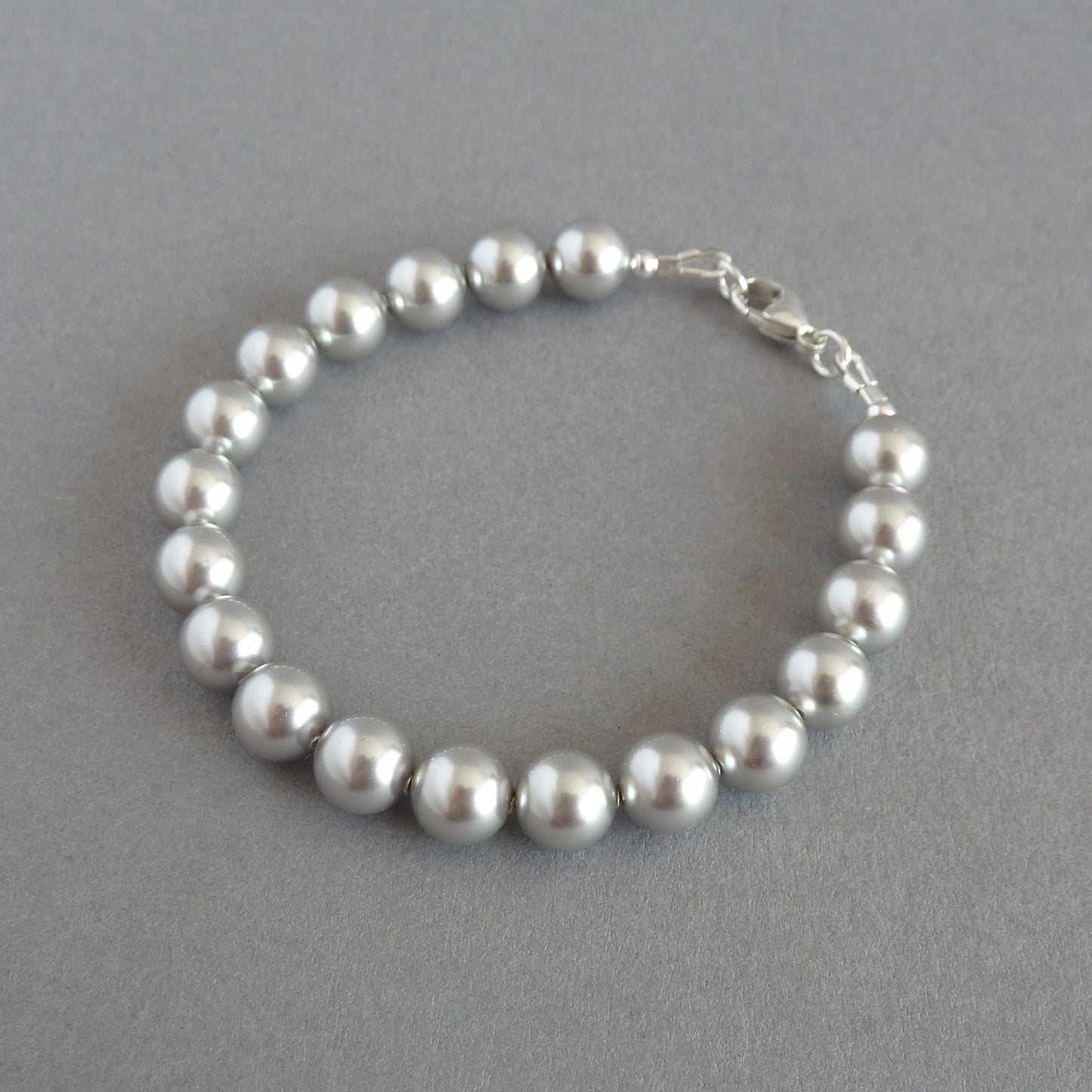 Light grey bridesmaids bracelets