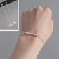 Light pink pearl bracelet and earrings set