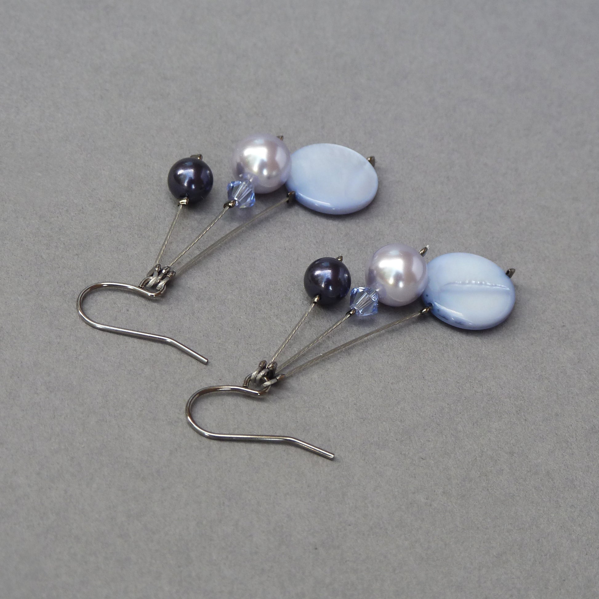 Lilac dangle earrings