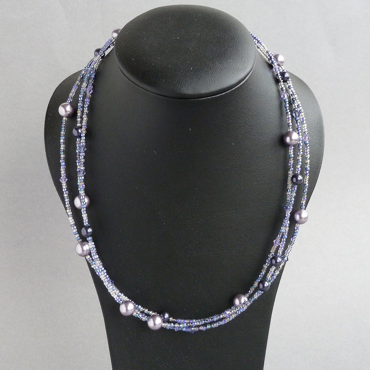 Lilac multi strand necklace