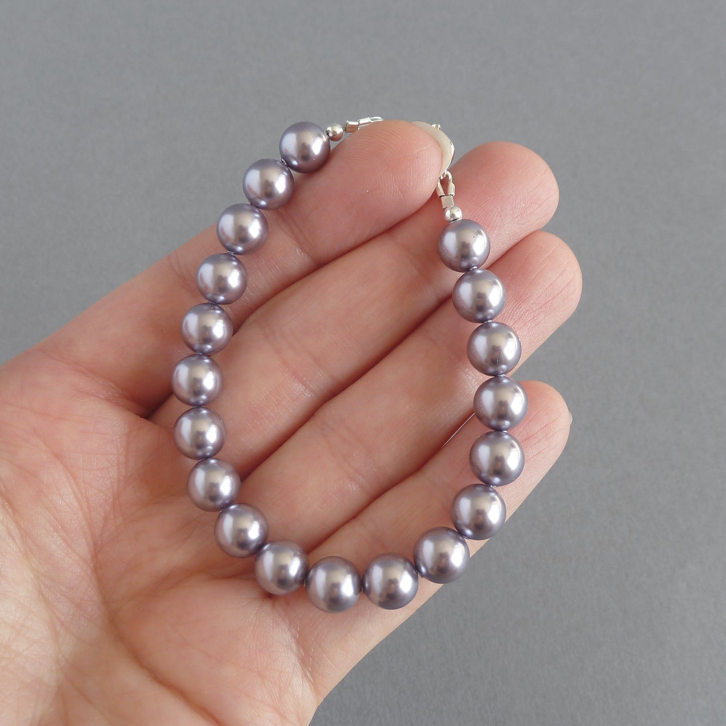 Lilac pearl bridesmaids bracelets