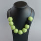 Lime green felt necklace