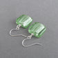Mint green drop earrings