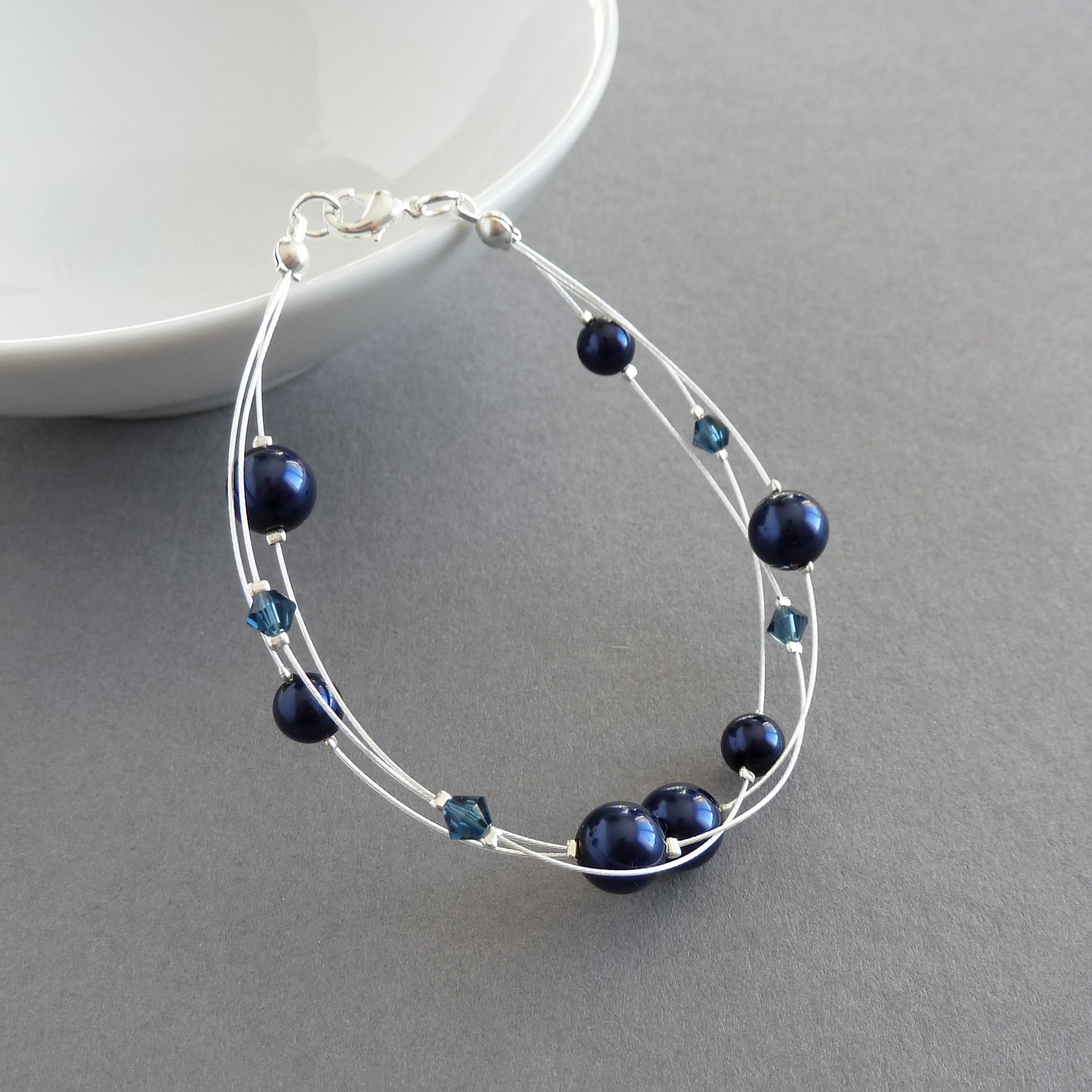 Navy blue bridesmaids bracelets