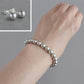 Pale grey pearl bracelet and earrings set
