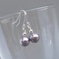 Pale purple pearl dangle earrings