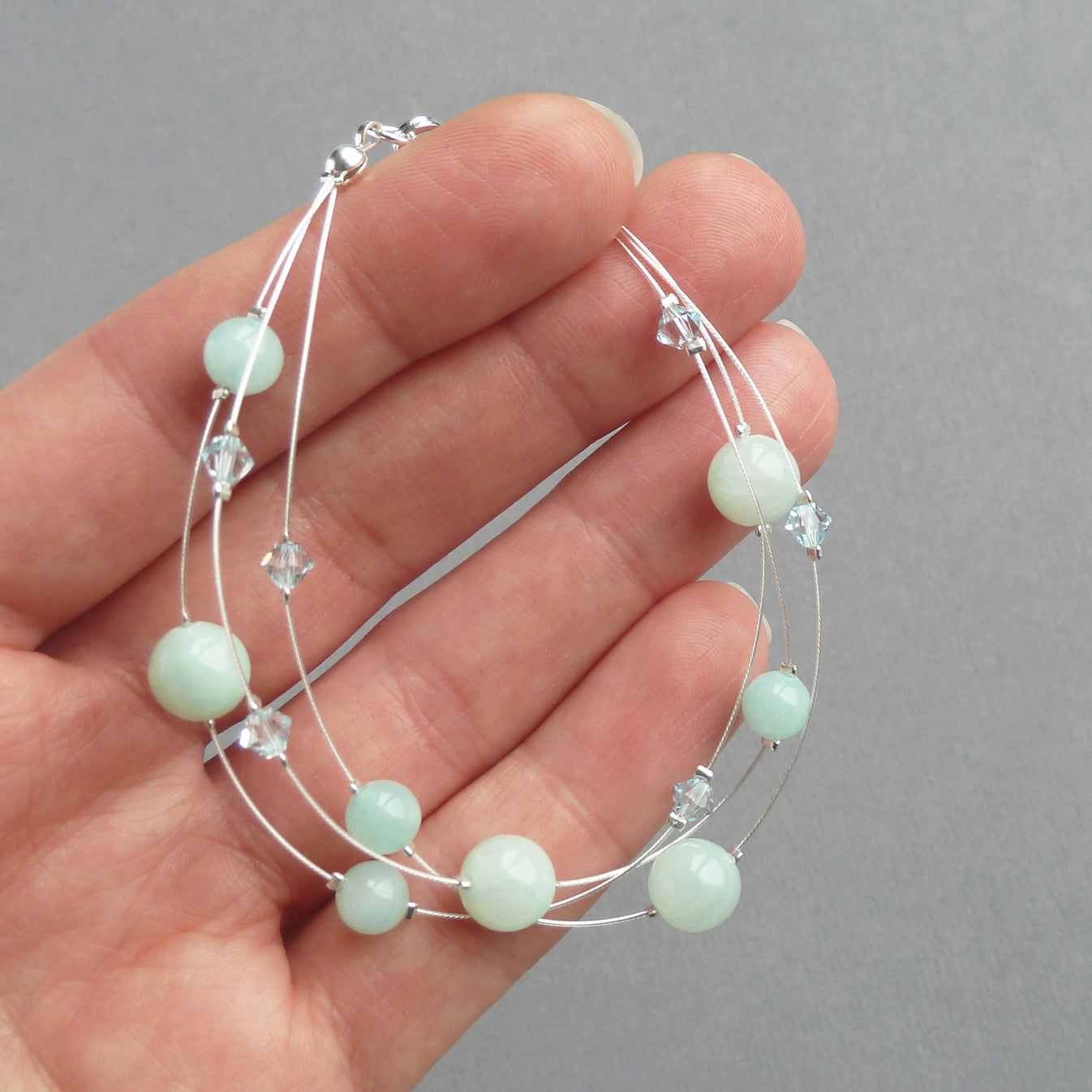 Pastel green bridesmaids bracelets