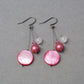 Raspberry pink earrings